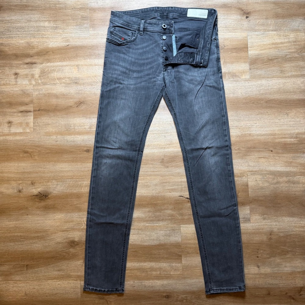 Diesel Sleenker Jeans Mens 31x32 Grey‎ Slim Skinny Stretch Denim Charocal 069EQ